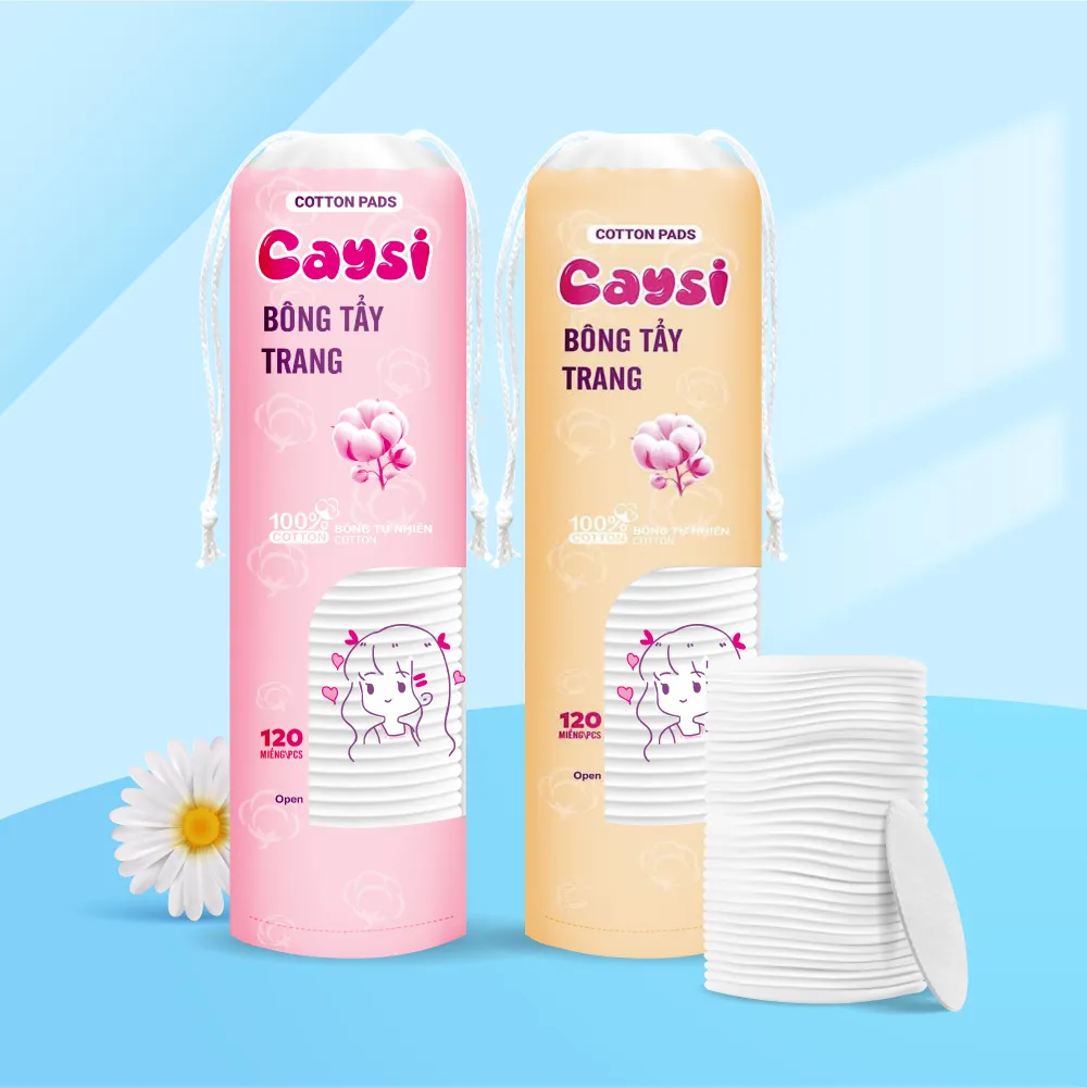 Bông tẩy trang Caysi 120 miếng tròn - CABTT120T