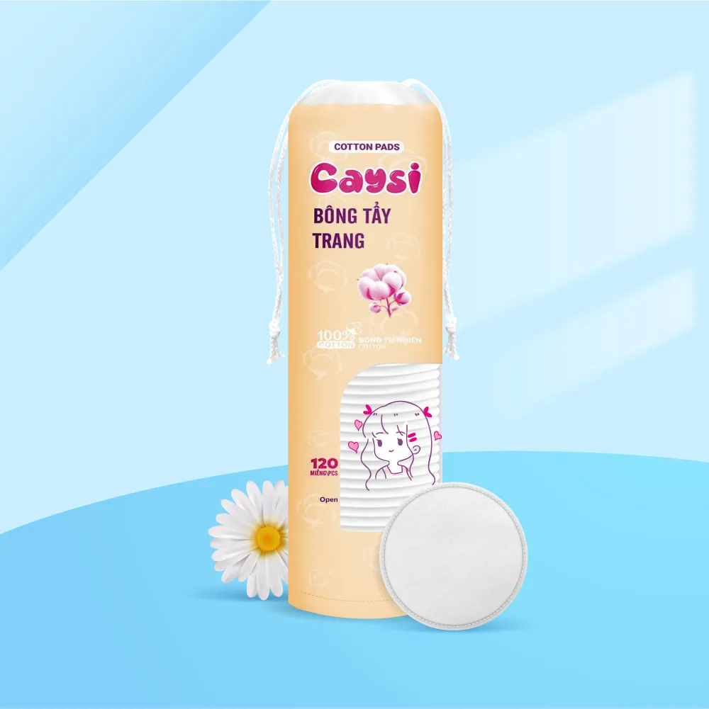Bông tẩy trang Caysi 120 miếng tròn - CABTT120T