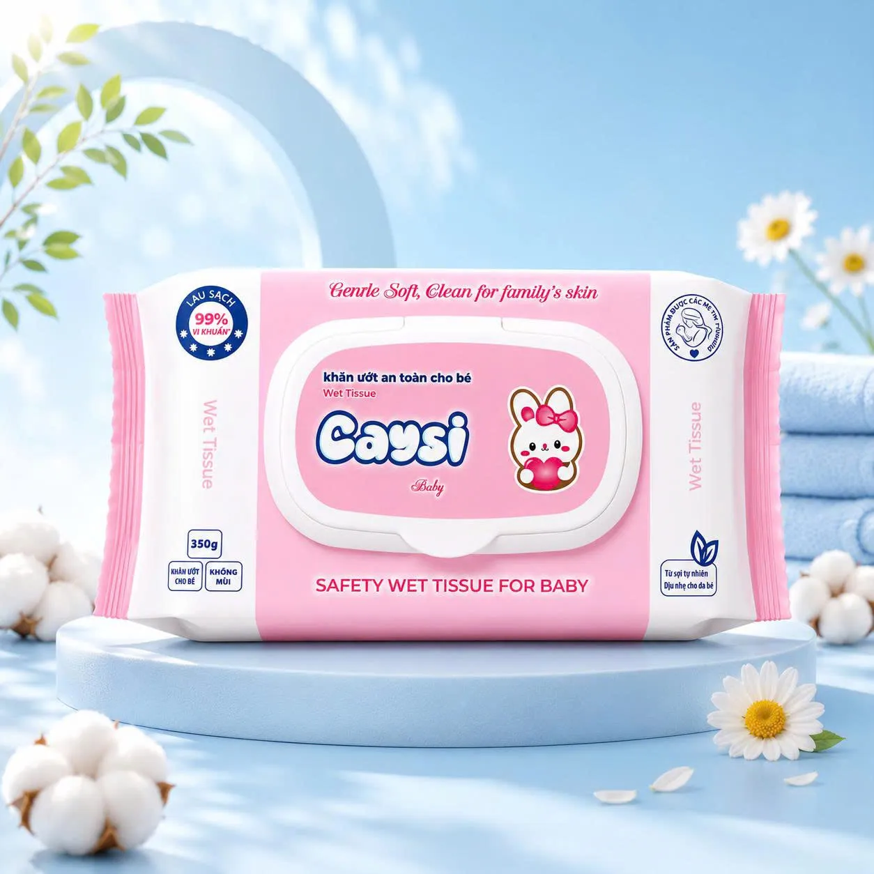 Khăn ướt Caysi 80 thỏ - CAU80B