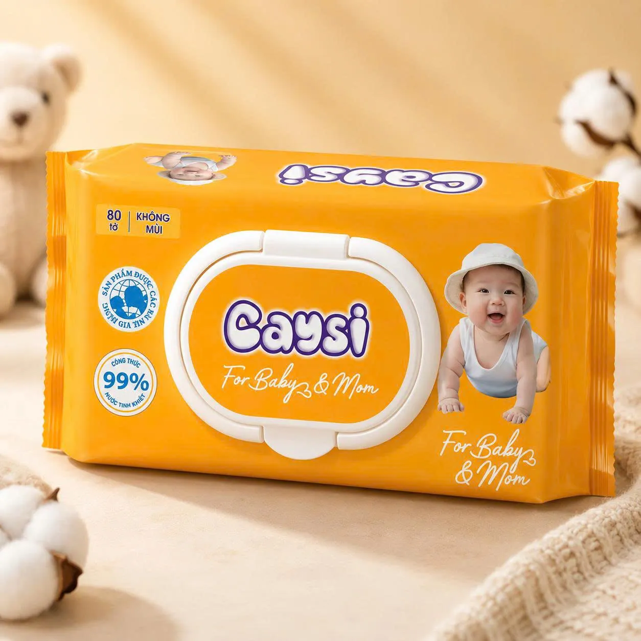 khăn ướt Caysi for baby and mom 80 tờ - CAU80Y