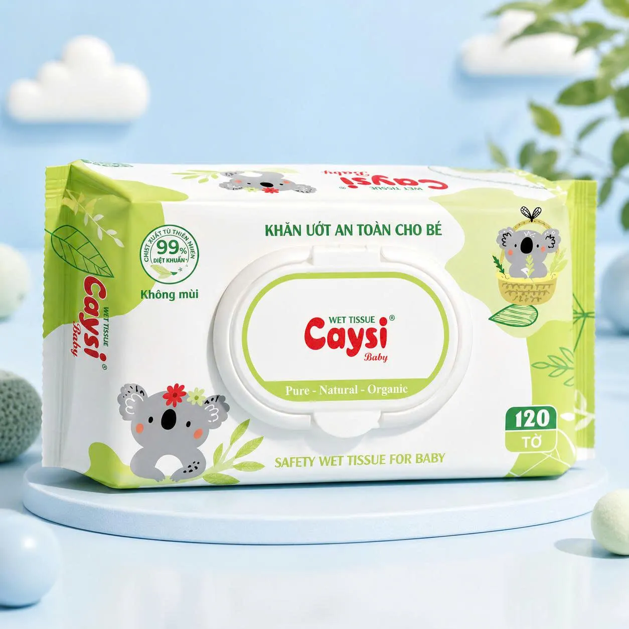 Khăn ướt Caysi cao cấp 120 - CAU120G