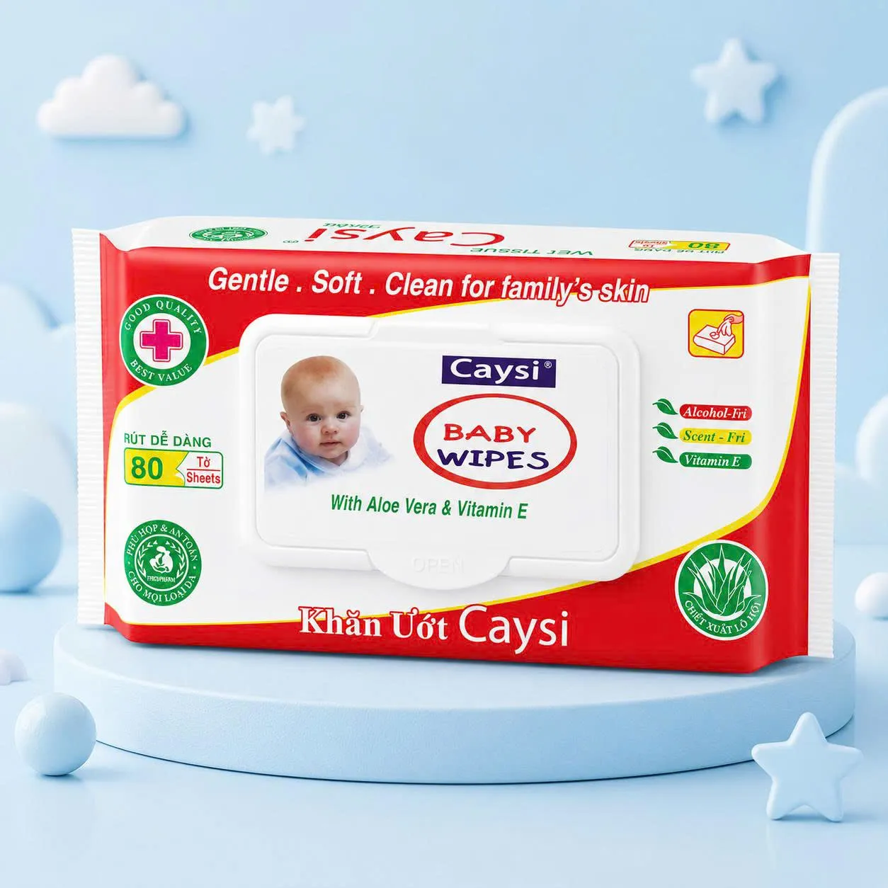 Khăn ướt Caysi 80 - CAU80R