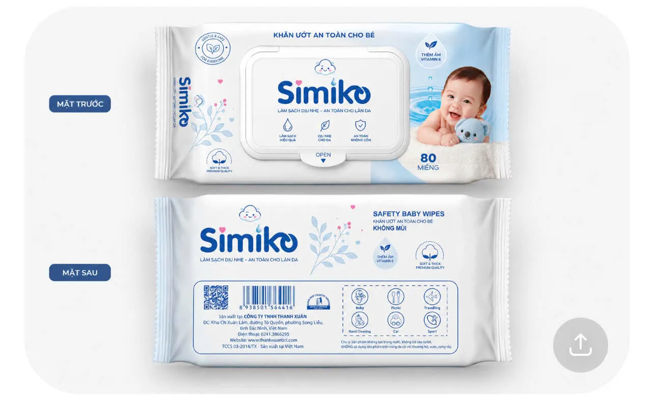 Khăn ướt Simiko KUSI80B