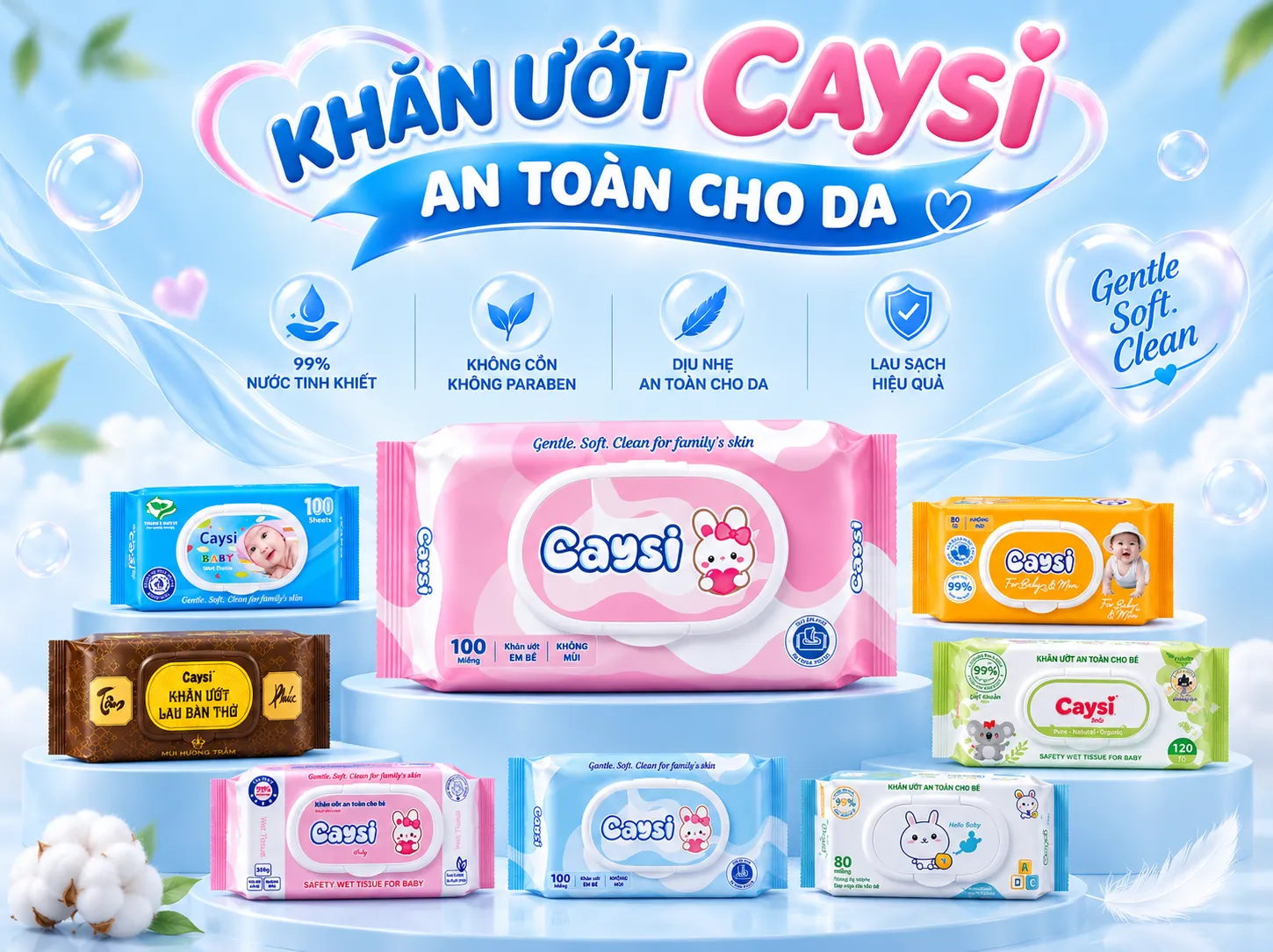 KHĂN ƯỚT CHO BÉ